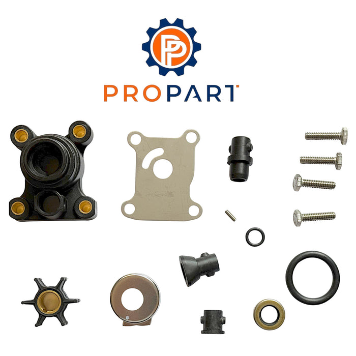 Water Pump Kit with Housing for Johnson Evinrude 9.9 HP and 15 HP Fits 2 Stroke Models (1974-1996) & 4 Stroke Models (1995-2001) Replacement for OEM Part # 394711 and 18-3327